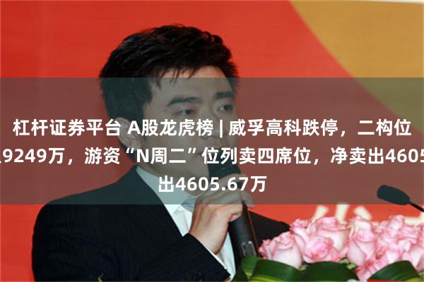 杠杆证券平台 A股龙虎榜 | 威孚高科跌停，二构位净买入9249万，游资“N周二”位列卖四席位，净卖出4605.67万