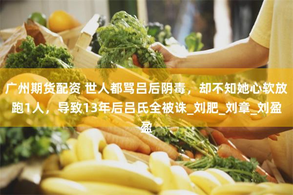 广州期货配资 世人都骂吕后阴毒，却不知她心软放跑1人，导致13年后吕氏全被诛_刘肥_刘章_刘盈