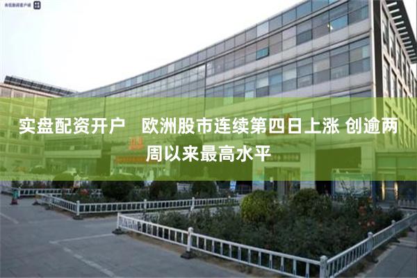 实盘配资开户   欧洲股市连续第四日上涨 创逾两周以来最高水平
