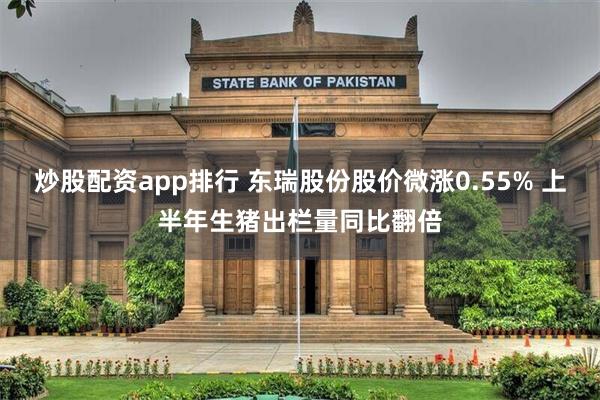 炒股配资app排行 东瑞股份股价微涨0.55% 上半年生猪出栏量同比翻倍