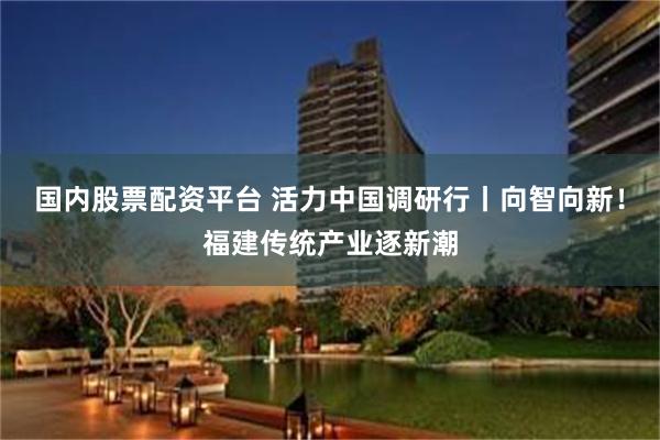 国内股票配资平台 活力中国调研行丨向智向新！福建传统产业逐新潮